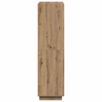 Hoge kast Artisanaal eiken 79 x 41 x 151 cm Bewerkt hout