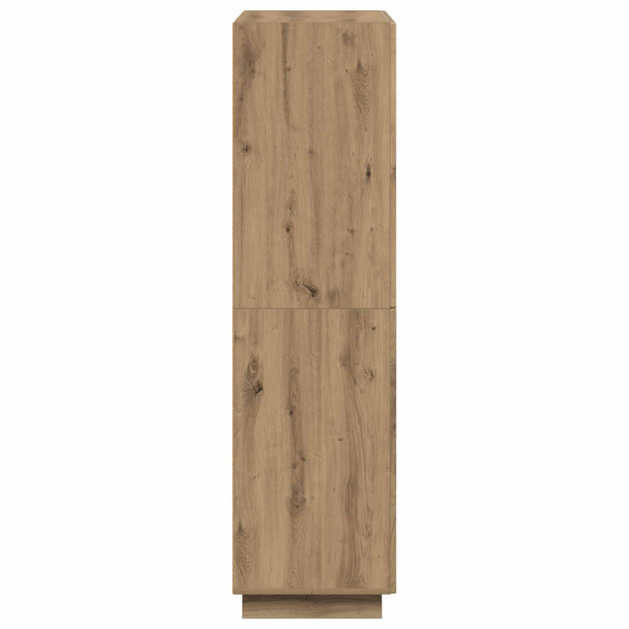 Hoge kast Artisanaal eiken 79 x 41 x 151 cm Bewerkt hout