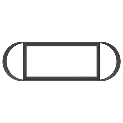 Verhoogd Tuinbed Zwart 120 x 40 x 40 cm Staal