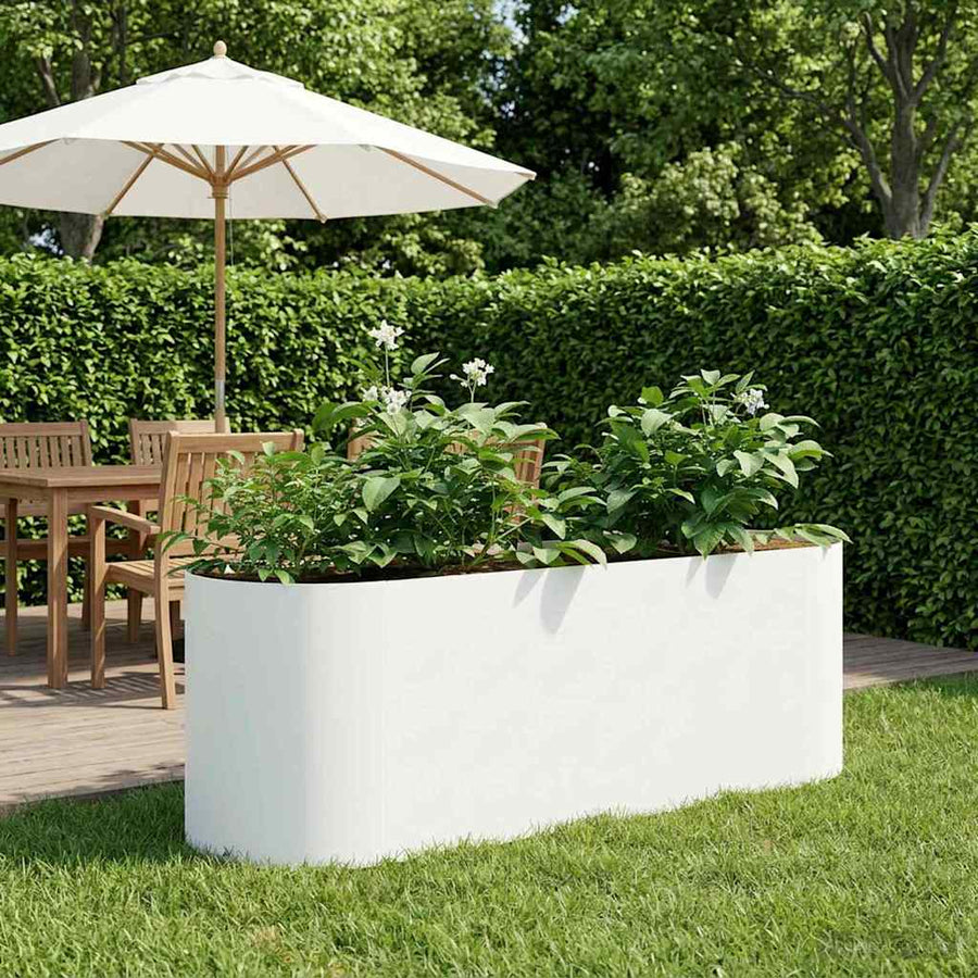 Verhoogd Tuinbed Wit 120 x 40 x 40 cm
