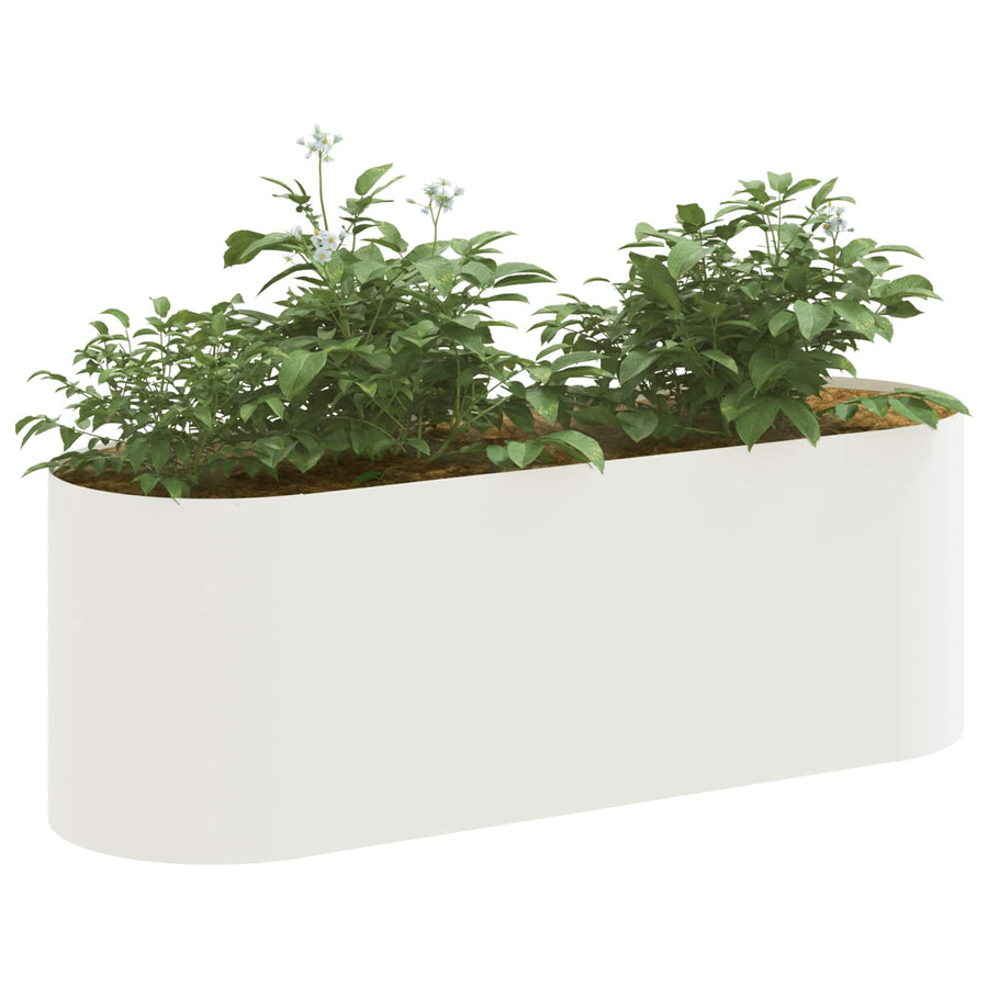 Verhoogd Tuinbed Wit 120 x 40 x 40 cm