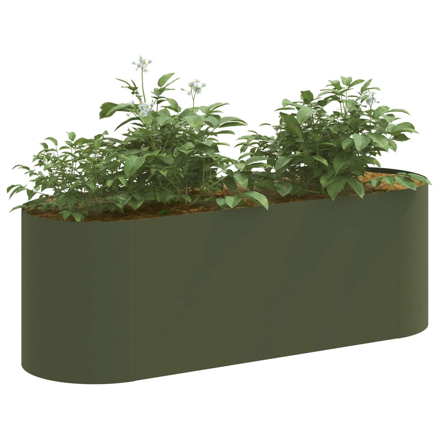 Verhoogd Tuinbed Olijfgroen 120 x 40 x 40 cm