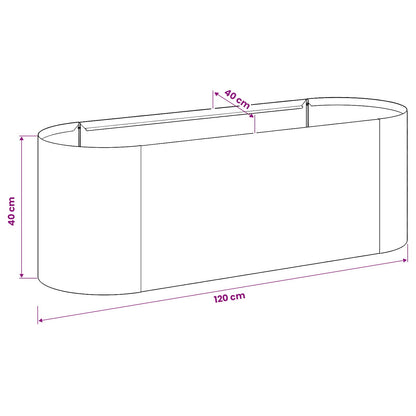 Verhoogd Tuinbed Olijfgroen 120 x 40 x 40 cm