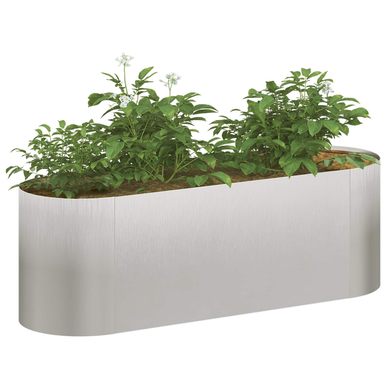 Verhoogd Tuinbed Roestvrij staal 120 x 40 x 40 cm