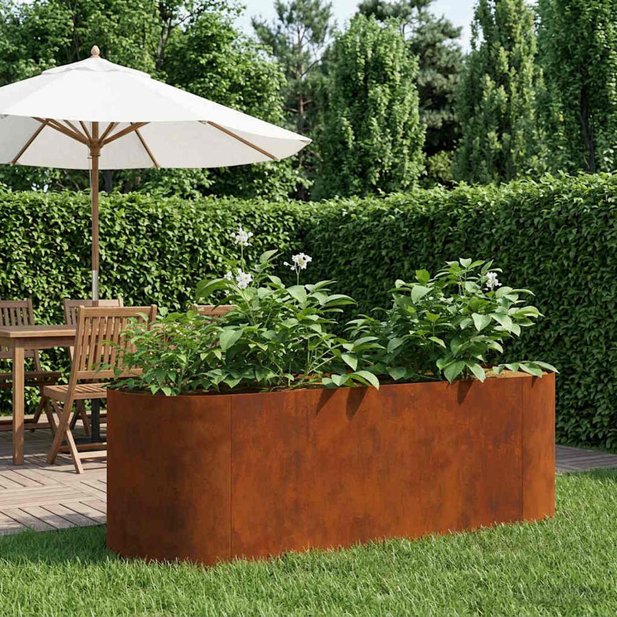 Verhoogd Tuinbed Cortenstaal 120 x 40 x 40 cm