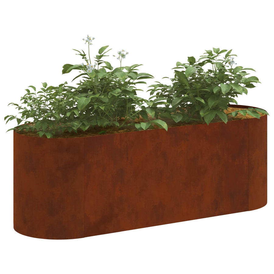 Verhoogd Tuinbed Cortenstaal 120 x 40 x 40 cm