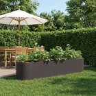 Verhoogd tuinbed staal zwart 200x40x40 cm