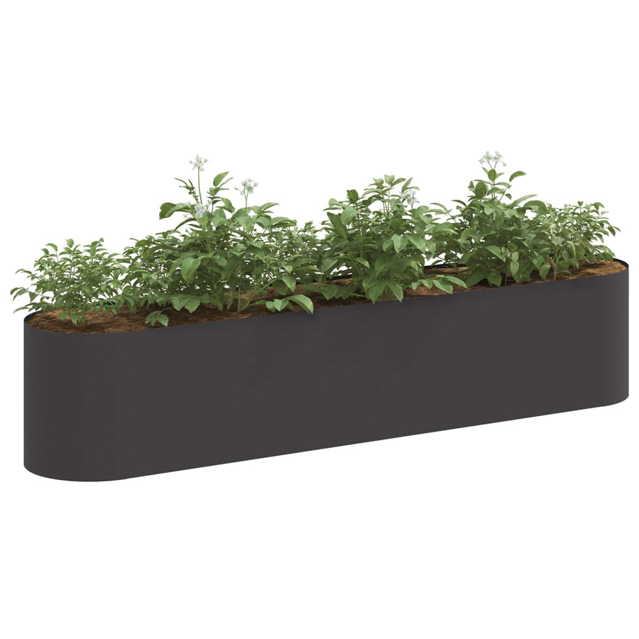 Verhoogd Tuinbed Zwart 200 x 40 x 40 cm
