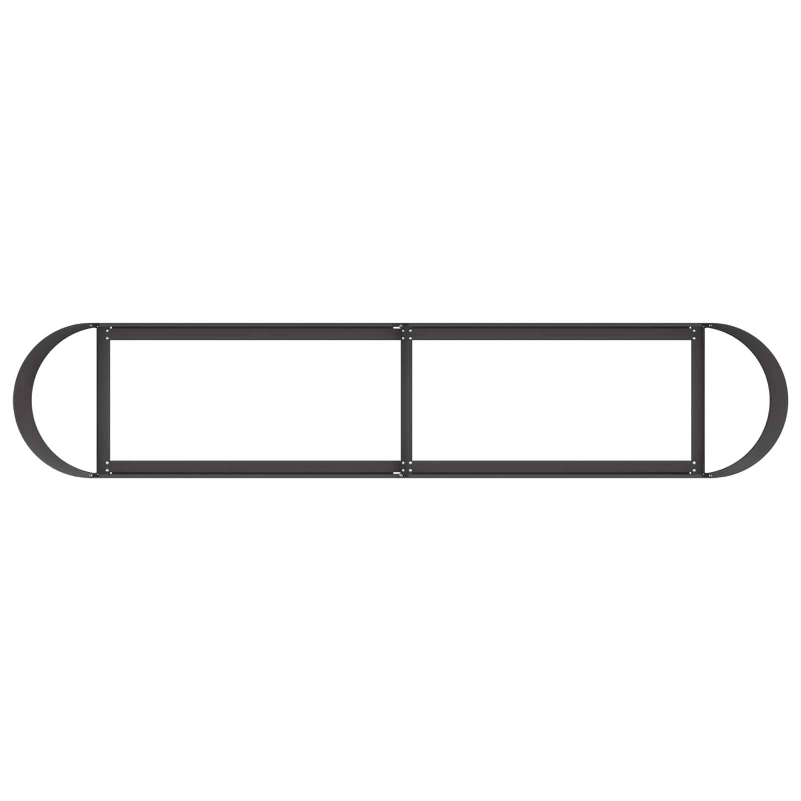 Verhoogd Tuinbed Zwart 200 x 40 x 40 cm