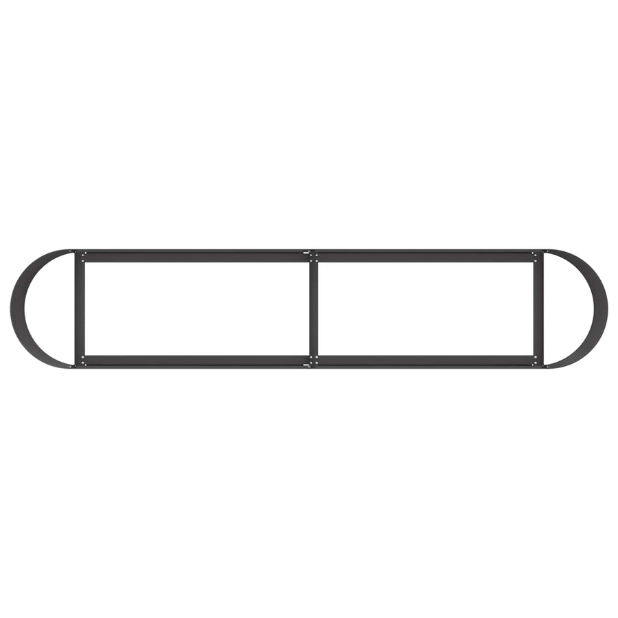 Verhoogd Tuinbed Zwart 200 x 40 x 40 cm