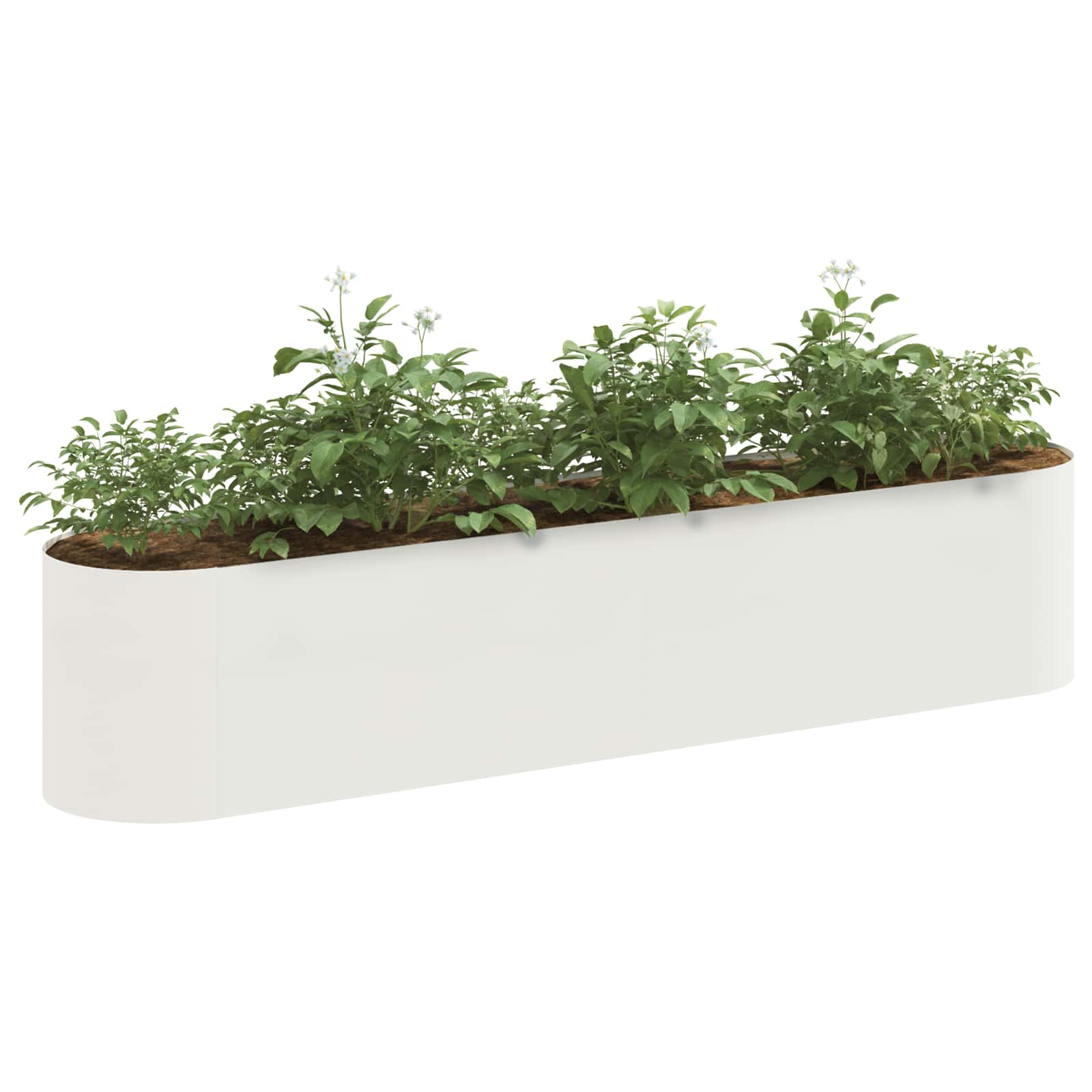Verhoogd Tuinbed Wit 200 x 40 x 40 cm