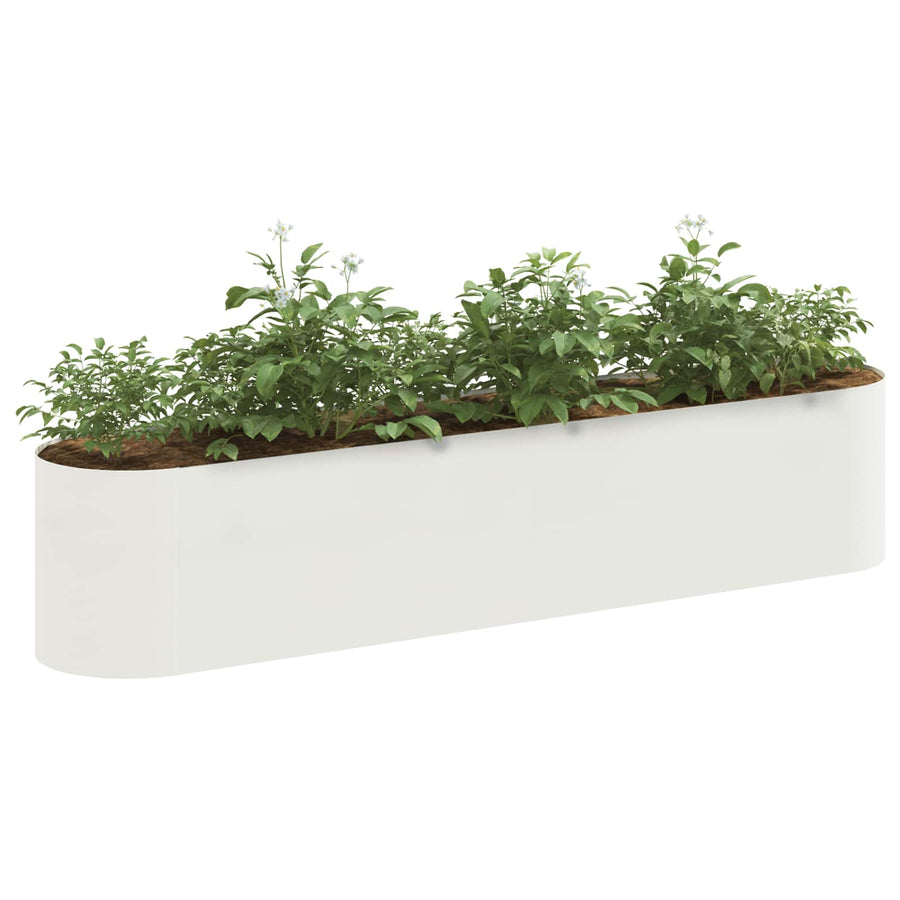Verhoogd Tuinbed Wit 200 x 40 x 40 cm