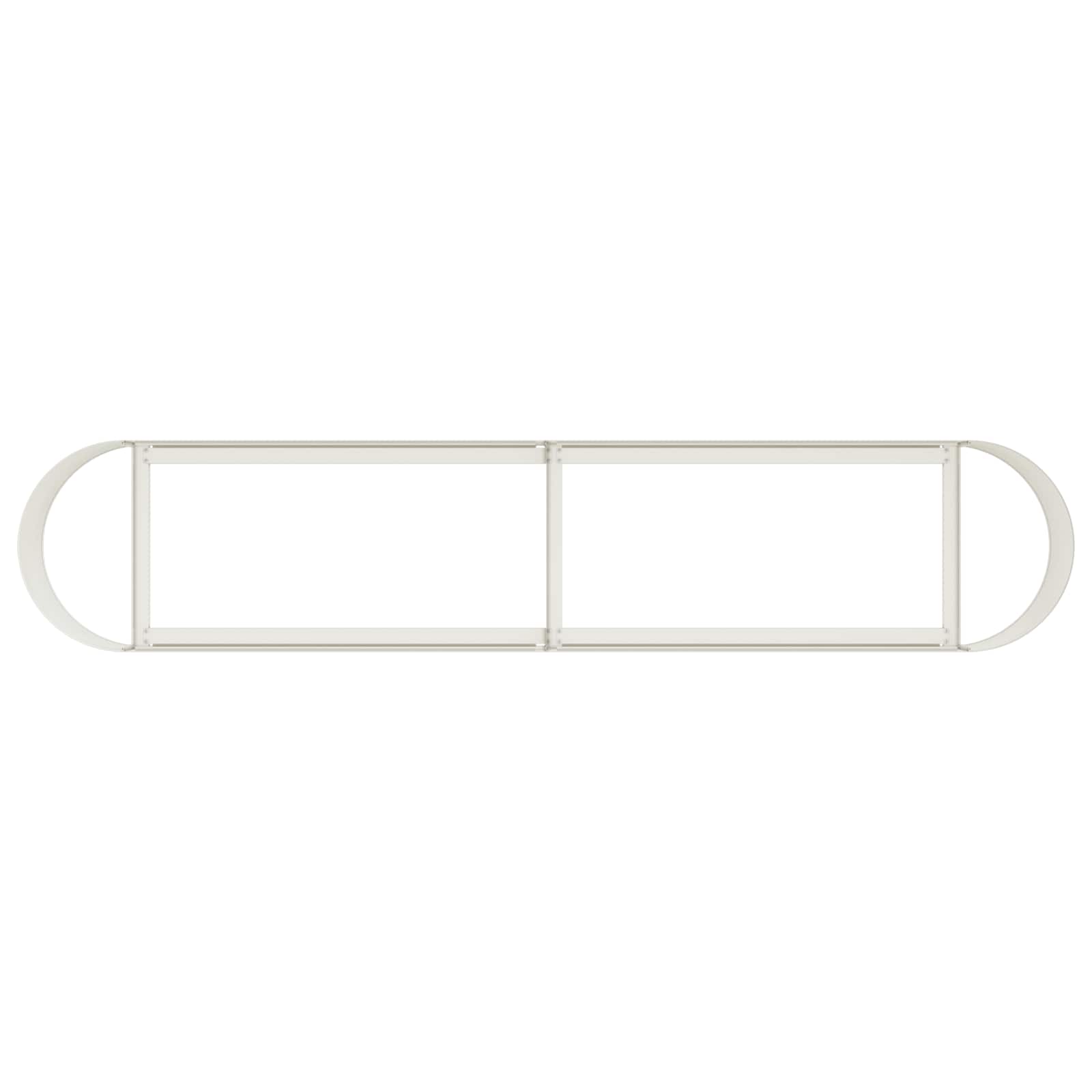 Verhoogd Tuinbed Wit 200 x 40 x 40 cm
