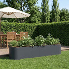 Verhoogd tuinbed 200x40x40 cm staal antraciet