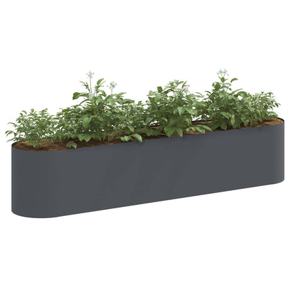 Verhoogd Tuinbed Antracietkleurig 200 x 40 x 40 cm