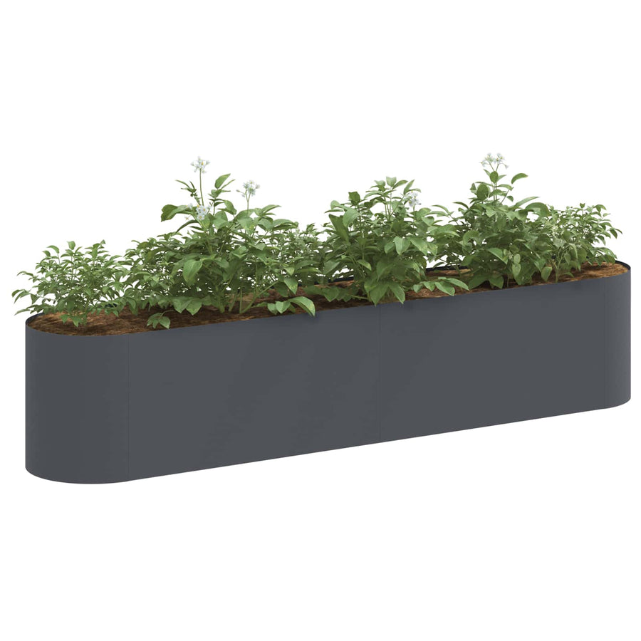 Verhoogd Tuinbed Antracietkleurig 200 x 40 x 40 cm
