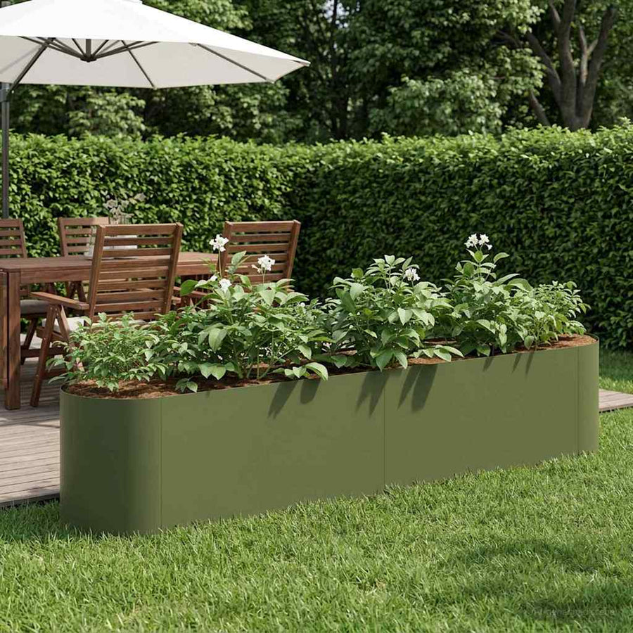 Verhoogd Tuinbed Olijfgroen 200 x 40 x 40 cm