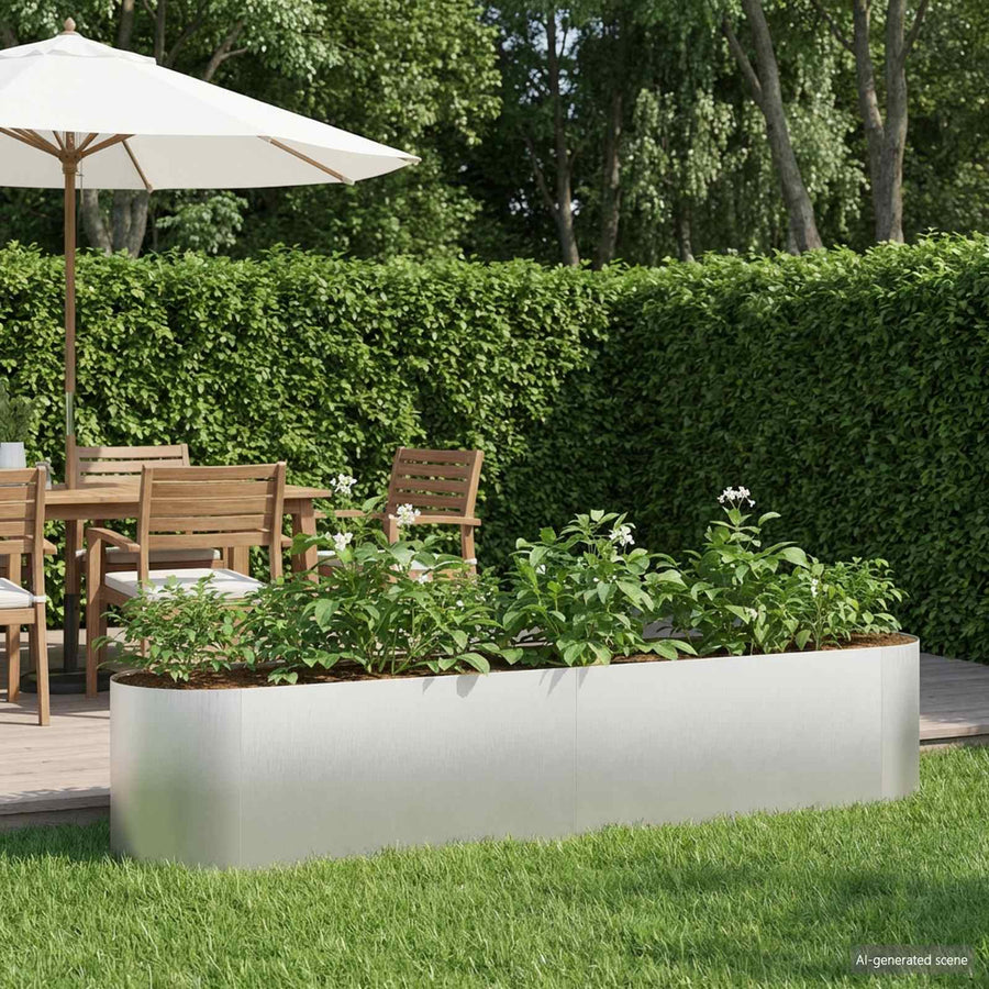 Verhoogd Tuinbed Roestvrij staal 200 x 40 x 40 cm