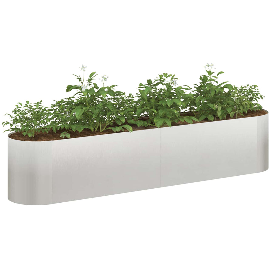 Verhoogd Tuinbed Roestvrij staal 200 x 40 x 40 cm