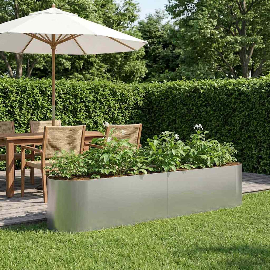 Verhoogd Tuinbed Gegalvaniseerd staal 200 x 40 x 40 cm
