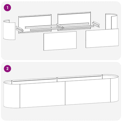 Verhoogd Tuinbed Cortenstaal 200 x 40 x 40 cm