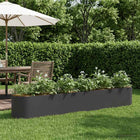 Verhoogd tuinbed staal 280x40x40 cm zwart