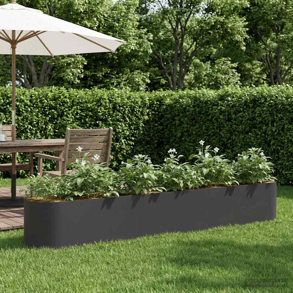 Verhoogd Tuinbed Zwart 280 x 40 x 40 cm