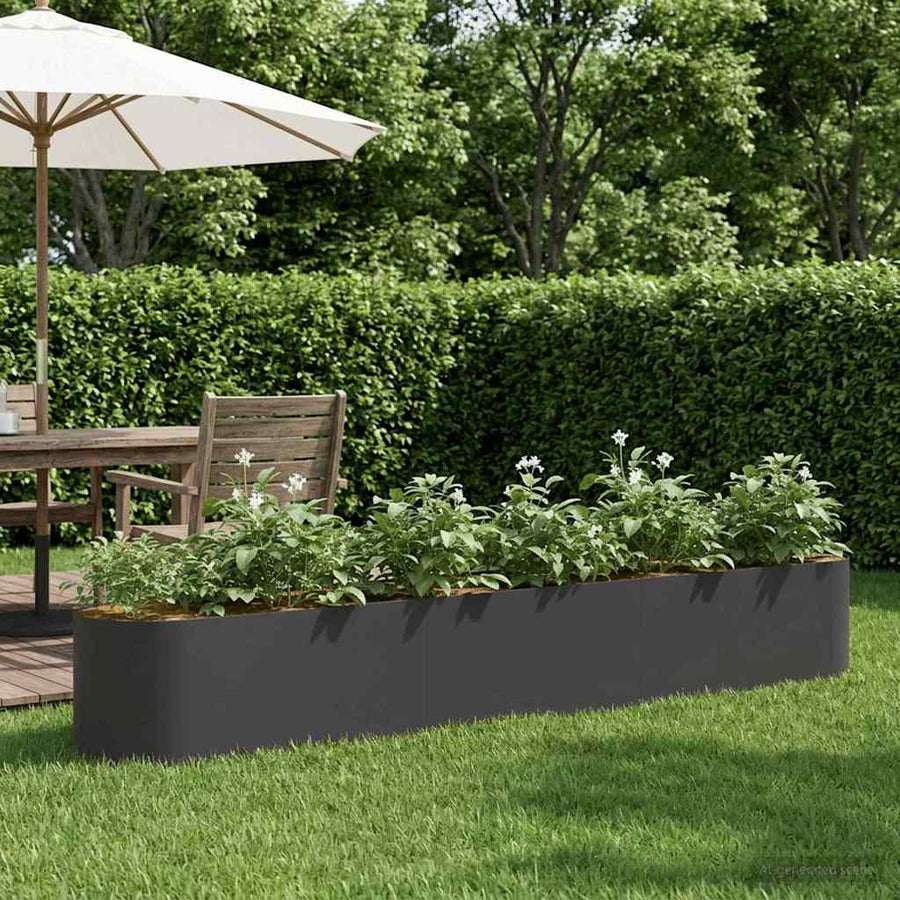 Verhoogd Tuinbed Zwart 280 x 40 x 40 cm