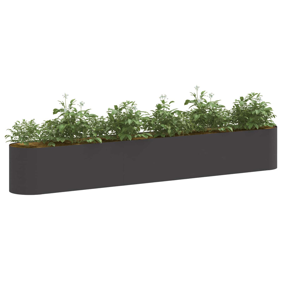 Verhoogd Tuinbed Zwart 280 x 40 x 40 cm