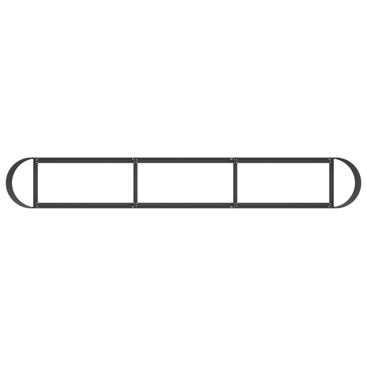 Verhoogd Tuinbed Zwart 280 x 40 x 40 cm