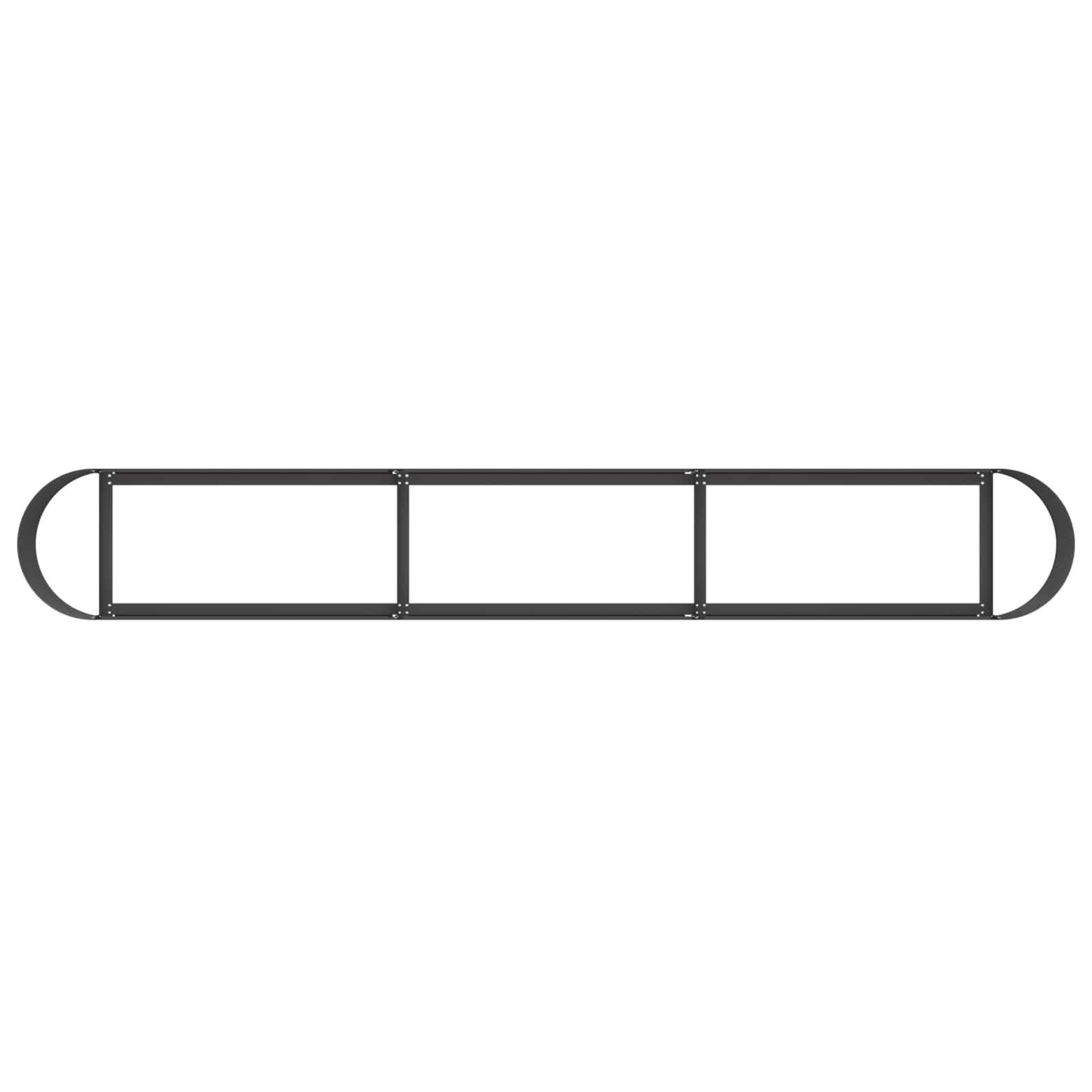 Verhoogd Tuinbed Zwart 280 x 40 x 40 cm