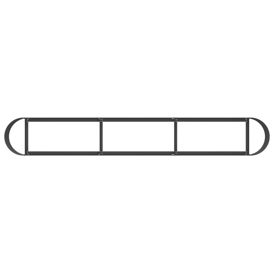 Verhoogd Tuinbed Zwart 280 x 40 x 40 cm