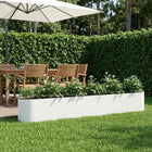 Verhoogd tuinbed 280x40x40 cm staal wit