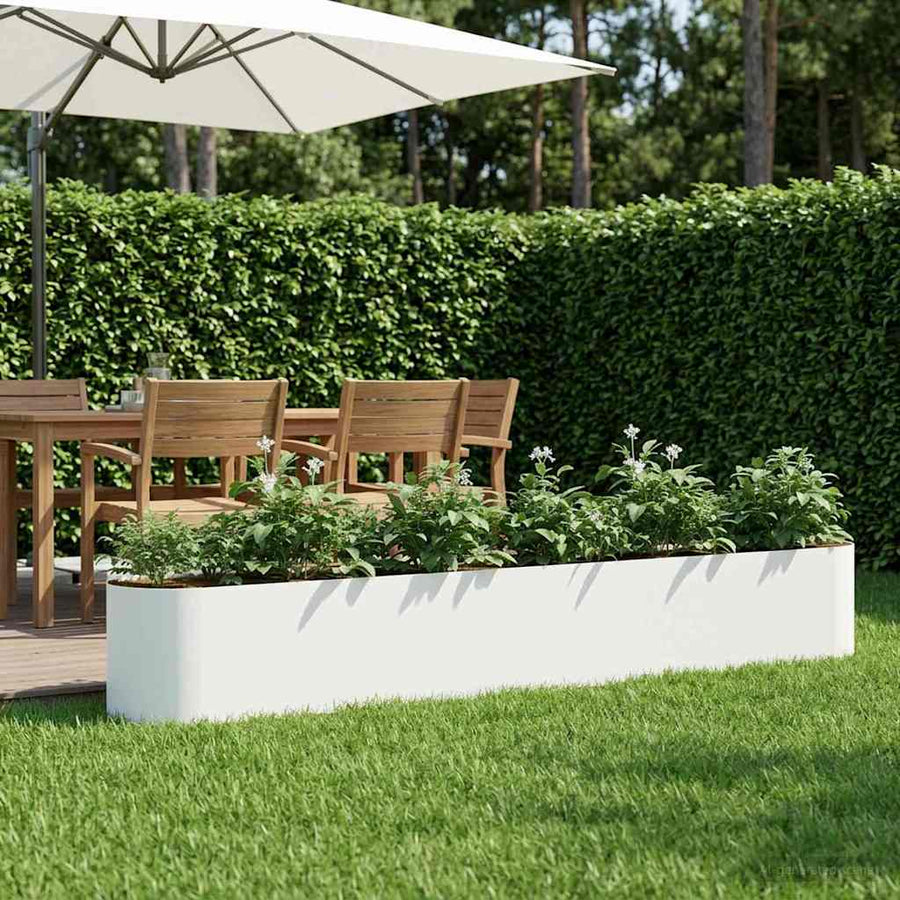 Verhoogd Tuinbed Wit 280 x 40 x 40 cm