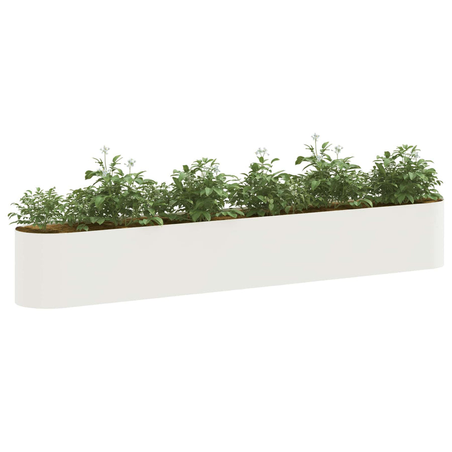 Verhoogd Tuinbed Wit 280 x 40 x 40 cm
