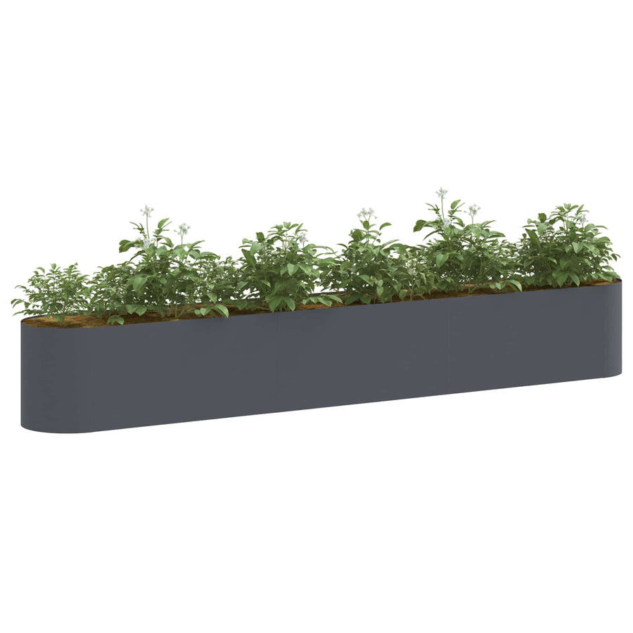Verhoogd Tuinbed Antracietkleurig 280 x 40 x 40 cm