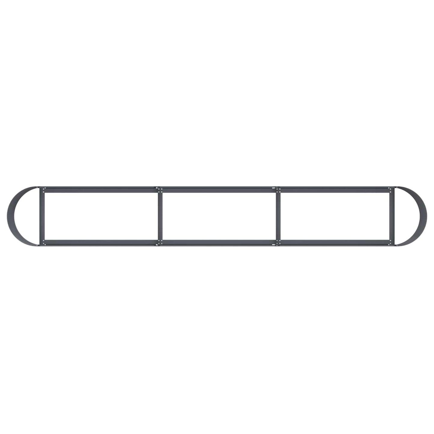Verhoogd Tuinbed Antracietkleurig 280 x 40 x 40 cm