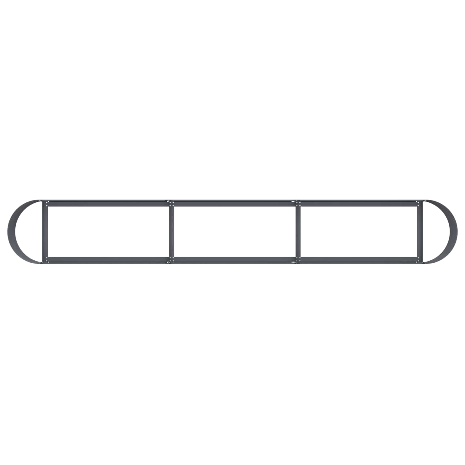 Verhoogd Tuinbed Antracietkleurig 280 x 40 x 40 cm