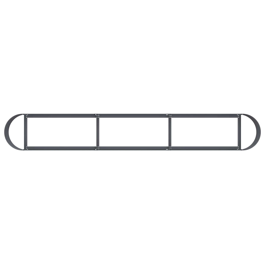 Verhoogd Tuinbed Antracietkleurig 280 x 40 x 40 cm