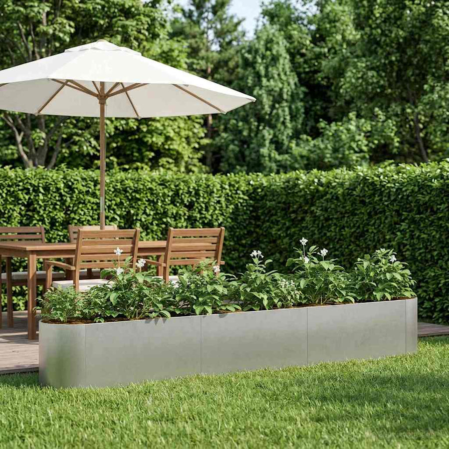 Verhoogd Tuinbed Roestvrij staal 280 x 40 x 40 cm