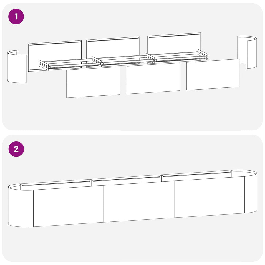 Verhoogd Tuinbed Cortenstaal 280 x 40 x 40 cm
