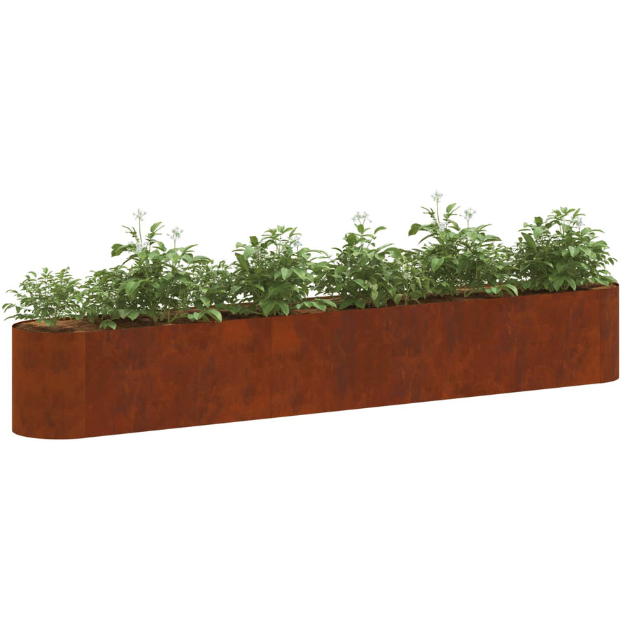 Verhoogd Tuinbed Cortenstaal 280 x 40 x 40 cm