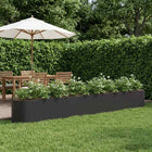 Verhoogd tuinbed staal zwart 360x40x40 cm
