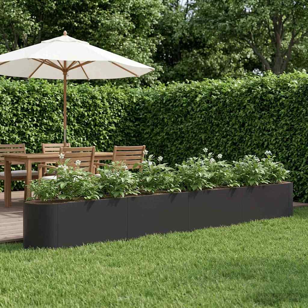 Verhoogd Tuinbed Zwart 360 x 40 x 40 cm