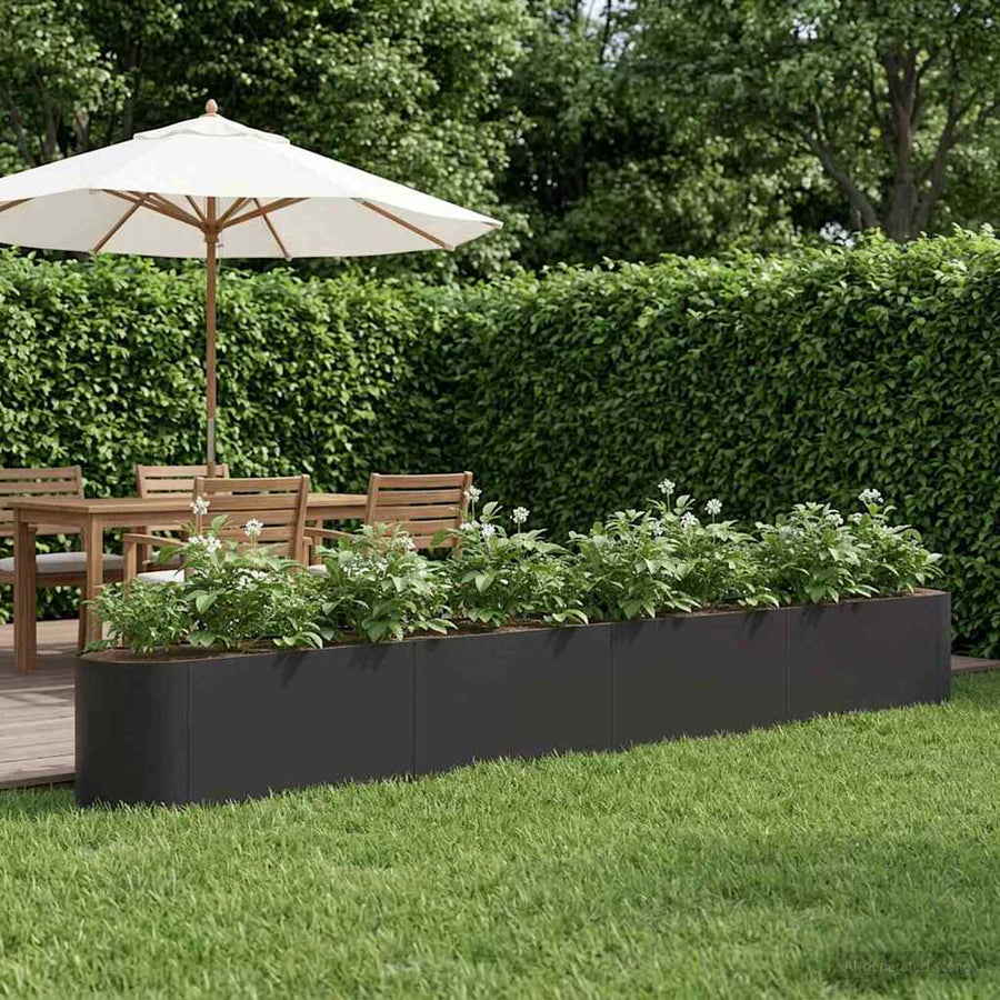 Verhoogd Tuinbed Zwart 360 x 40 x 40 cm