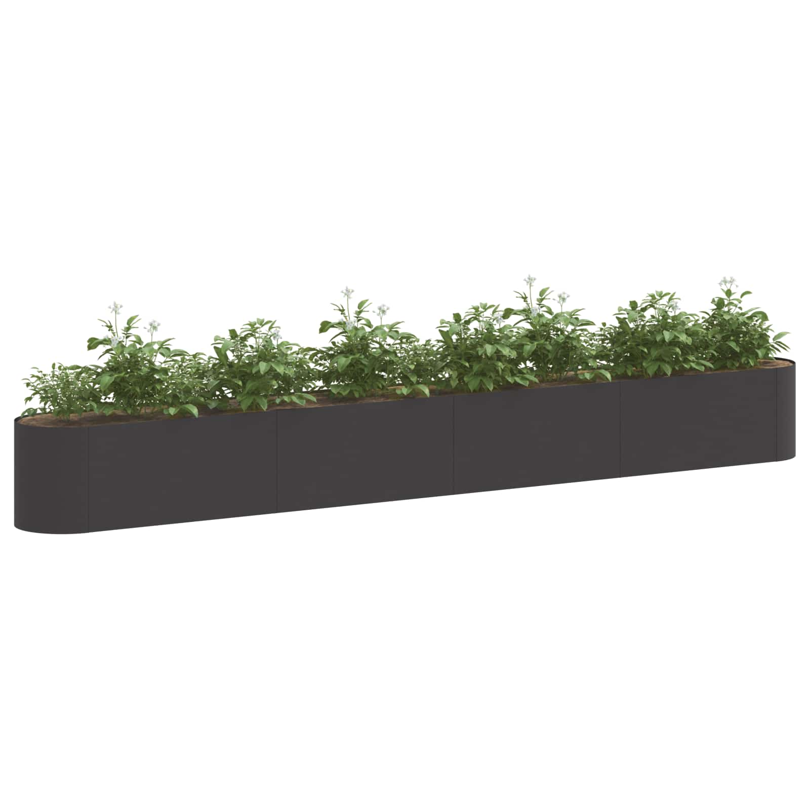 Verhoogd Tuinbed Zwart 360 x 40 x 40 cm