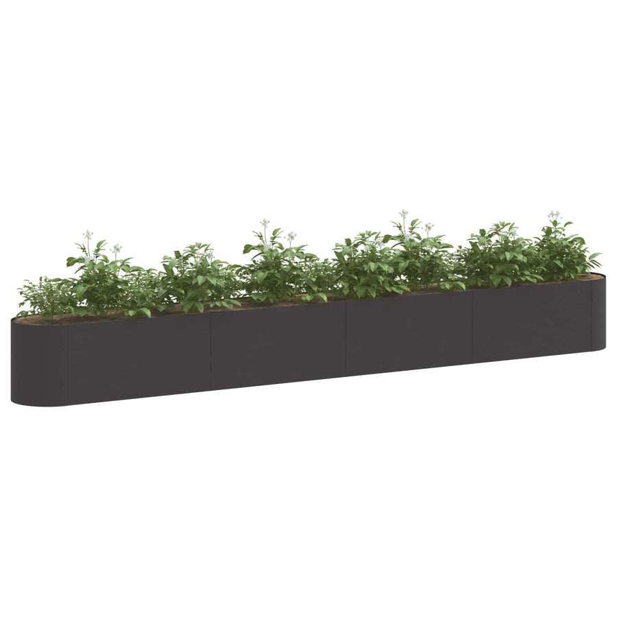 Verhoogd Tuinbed Zwart 360 x 40 x 40 cm
