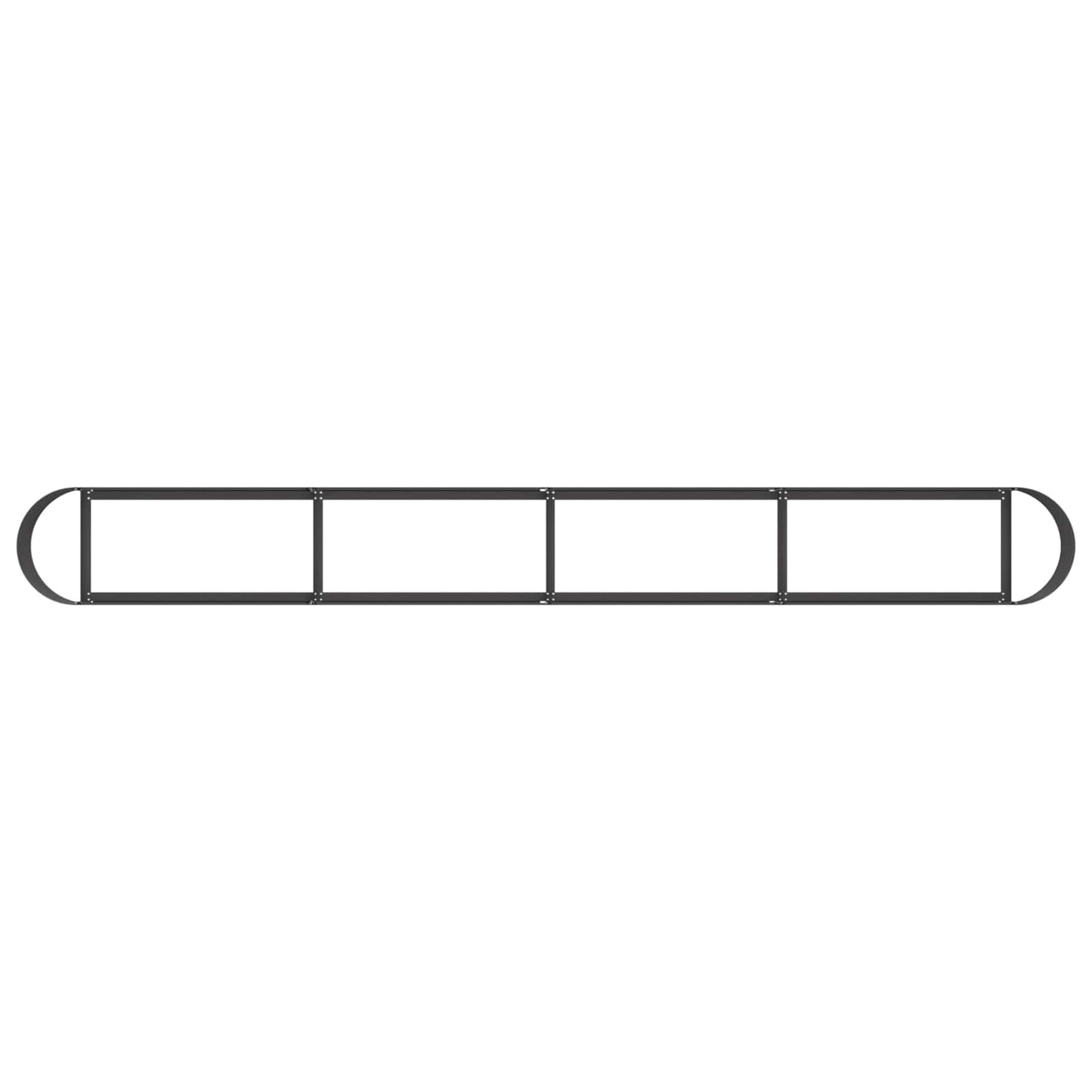 Verhoogd Tuinbed Zwart 360 x 40 x 40 cm