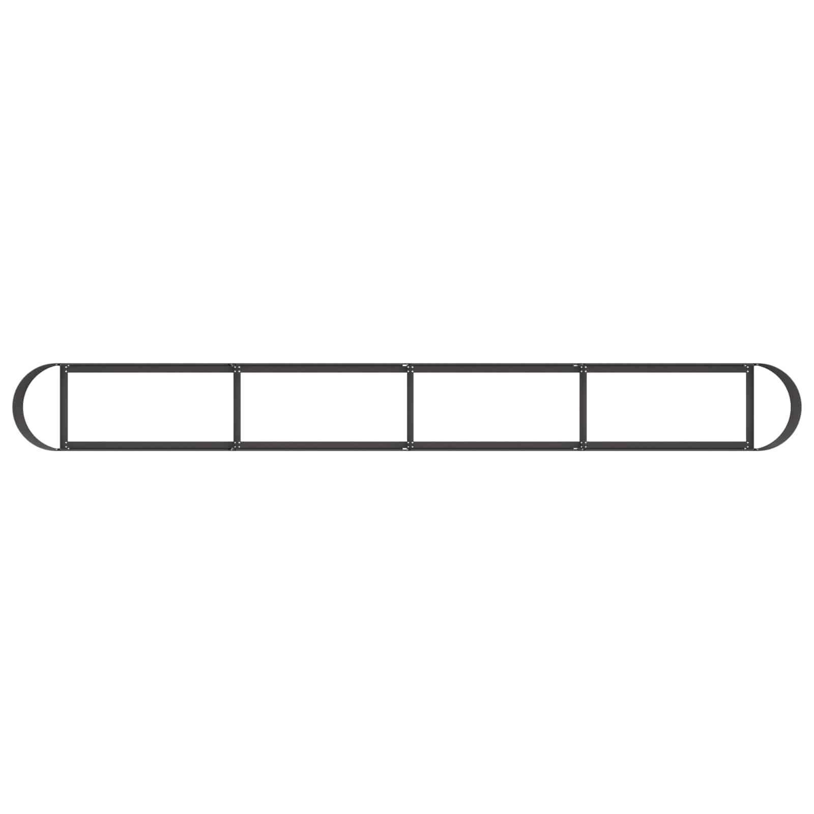 Verhoogd Tuinbed Zwart 360 x 40 x 40 cm