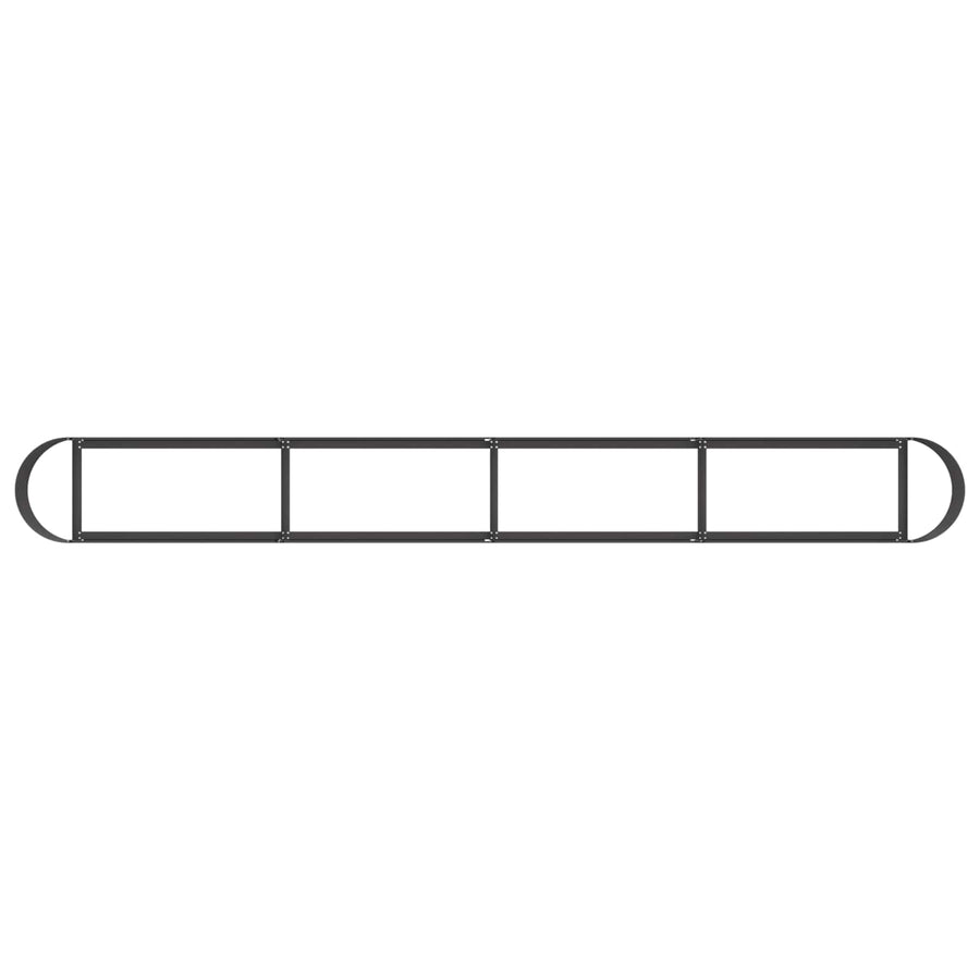 Verhoogd Tuinbed Zwart 360 x 40 x 40 cm